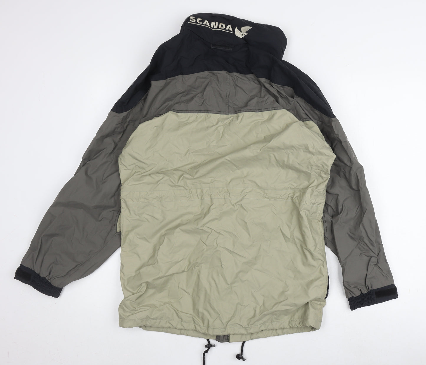 Scanda Men's Grey Hooded Windproof Jacket
