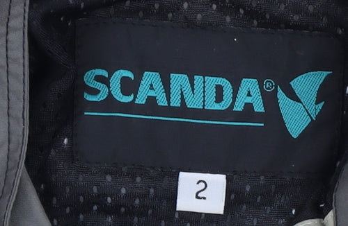 Scanda Men's Grey Hooded Windproof Jacket