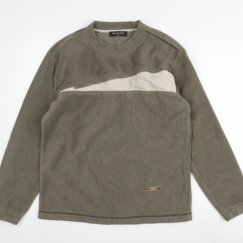 that's it Men's Green Fleece Pullover Sweatshirt M