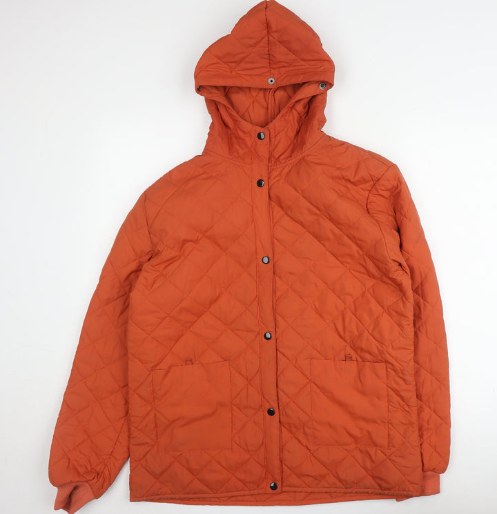 Pepe Jeans Men's Orange Quilted Hooded Jacket L