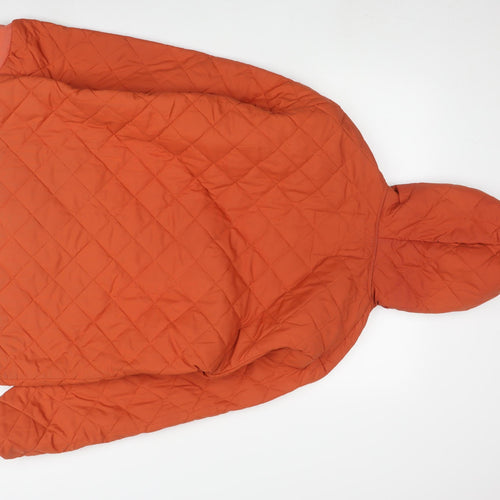 Pepe Jeans Men's Orange Quilted Hooded Jacket L