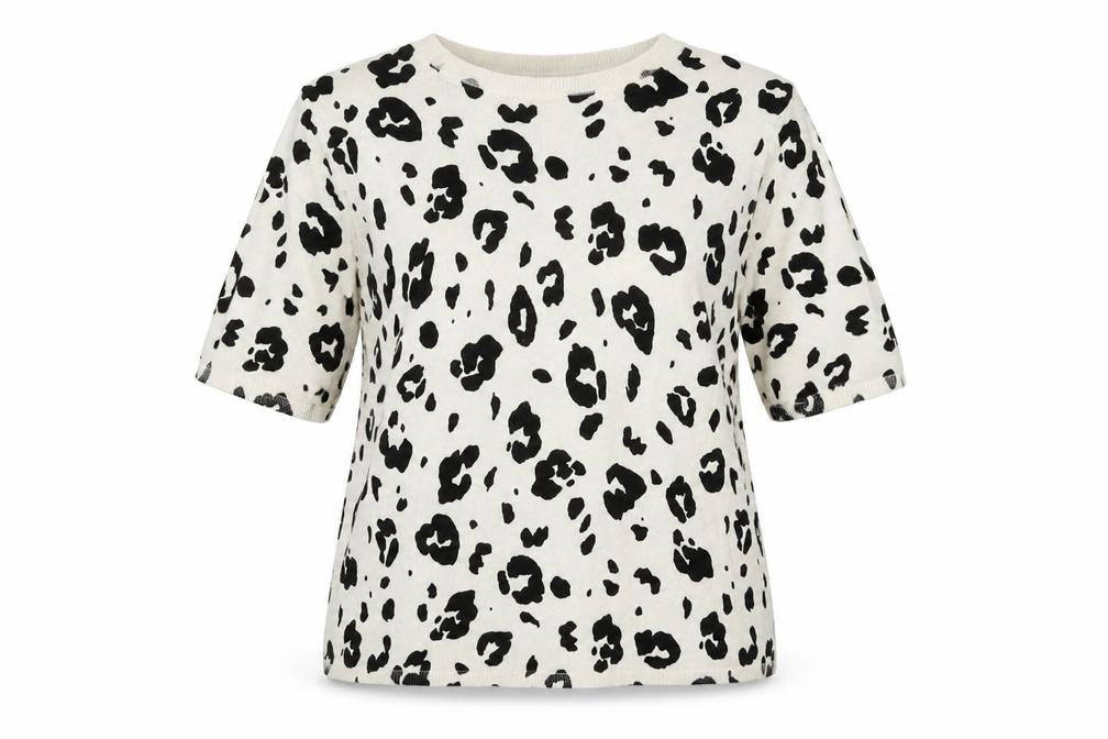 Front view of Marks & Spencer Women's Black Animal Print Top L