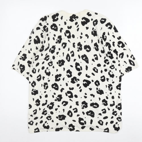 Marks and Spencer Women's Black Animal Print Top L