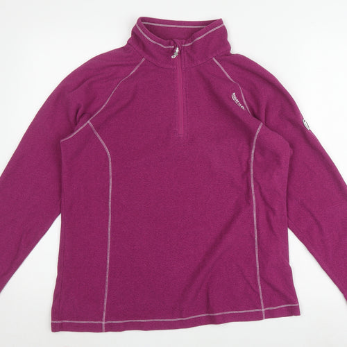 Regatta Women's Purple Zip Sweatshirt, Size 14, Hiking