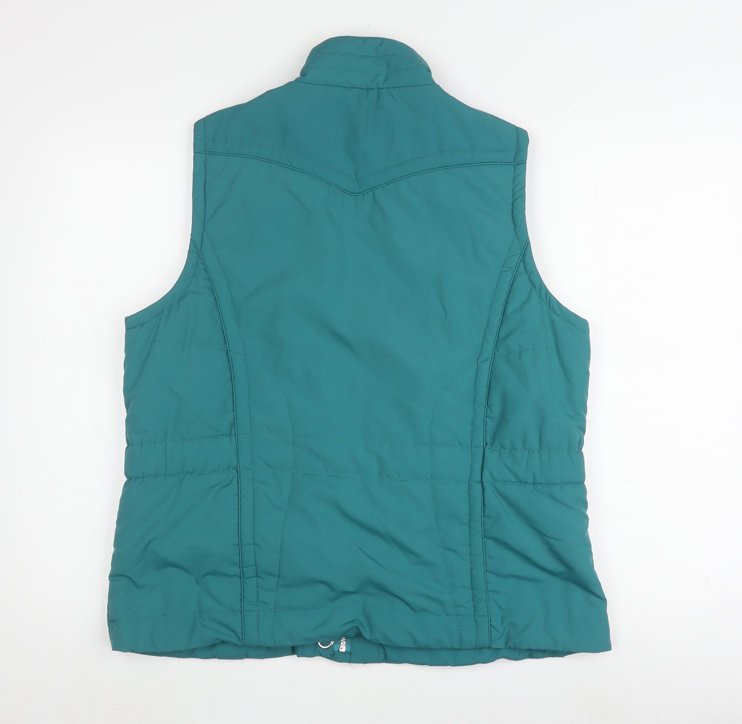 Dash Women's Green Polyester Waistcoat 18 Casual Snap
