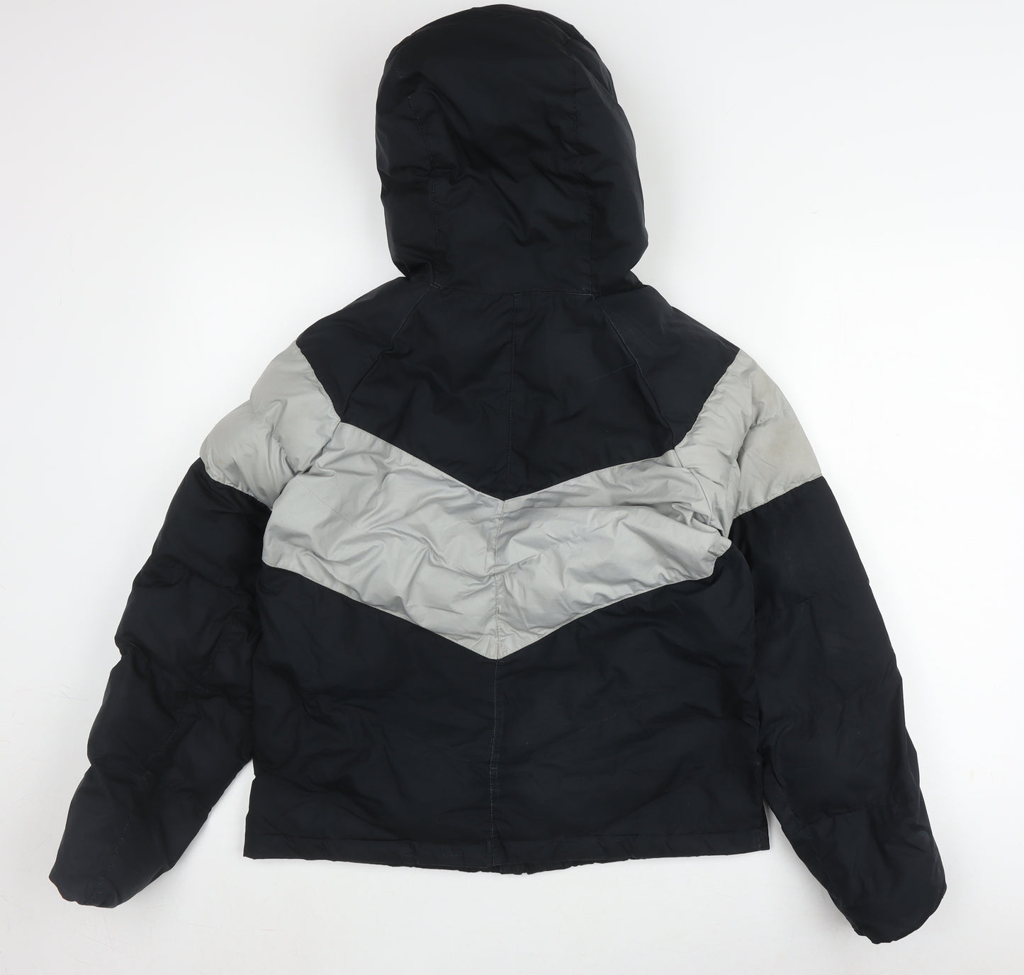 Nike Boys Black Puffer Jacket L - Winter Hooded Outerwear