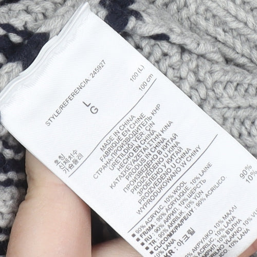 Gap Women's Grey V-Neck Pullover Jumper Size L