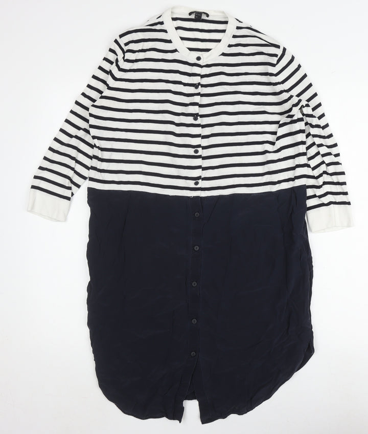 COS Women's Striped Long Sleeve Tunic, Size S