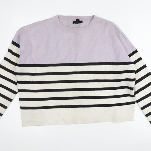 New Look Women's Multicoloured L Striped Pullover