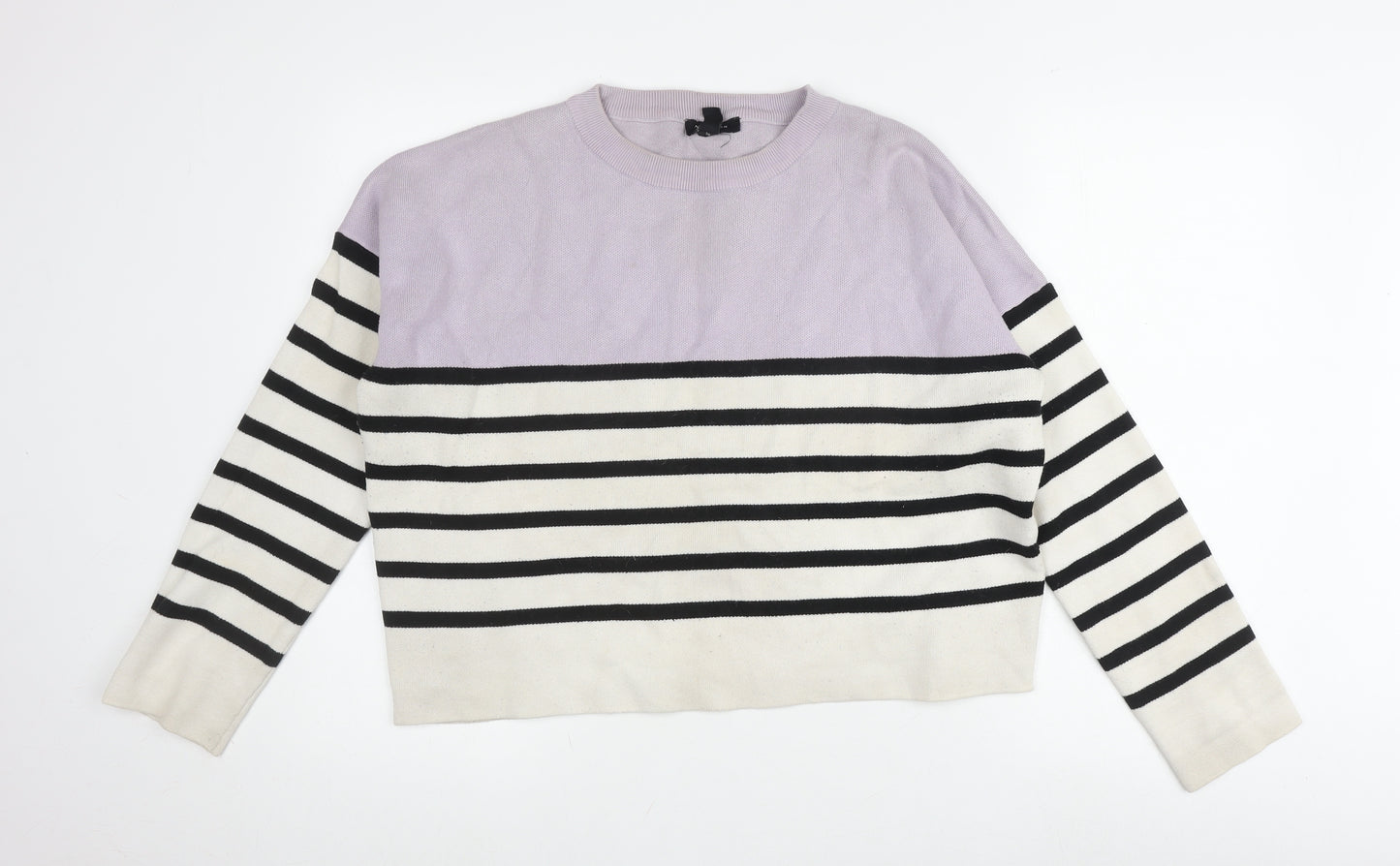 New Look Women's Multicoloured L Striped Pullover