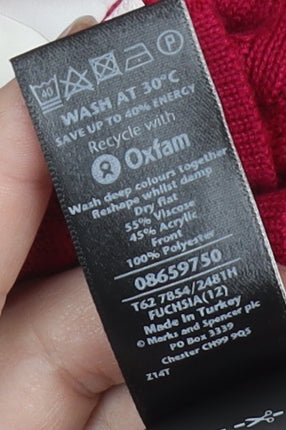 Marks and Spencer Women's Pink Cardigan, Size 12