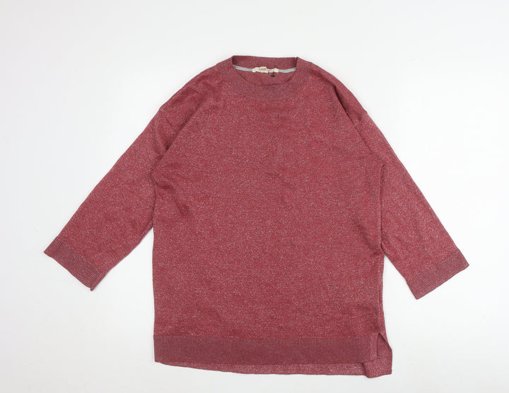 White Stuff Women's Red Knitted Jumper, UK 10, 3/4 Sleeve