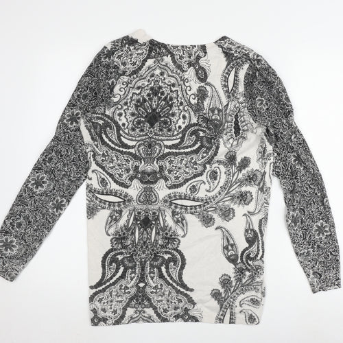 Next Women's Black White Paisley T-Shirt Size 12