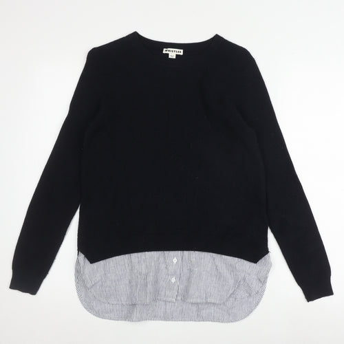 Whistles Women's Black Pullover Jumper S Casual Elegance