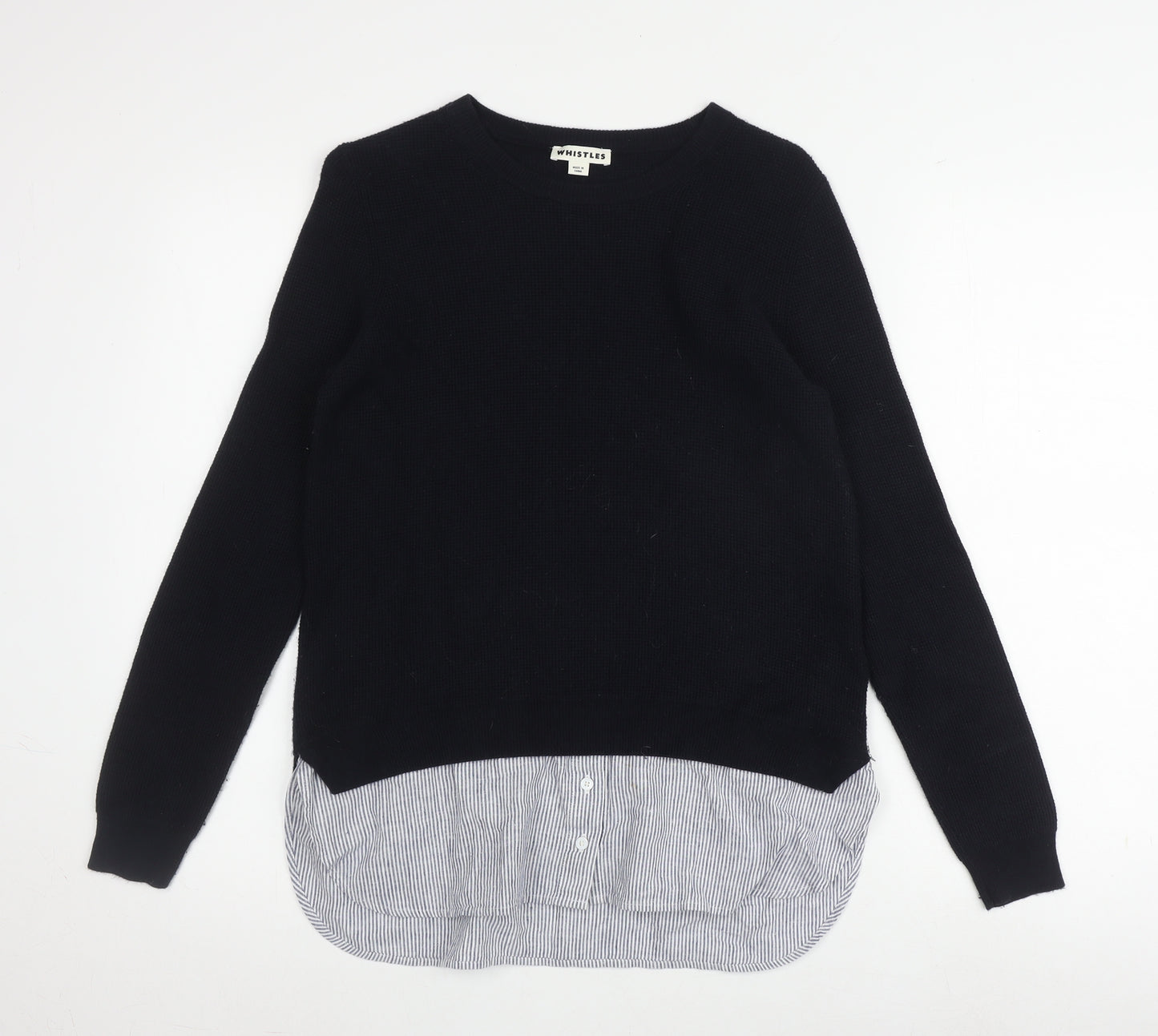 Whistles Women's Black Pullover Jumper S Casual Elegance