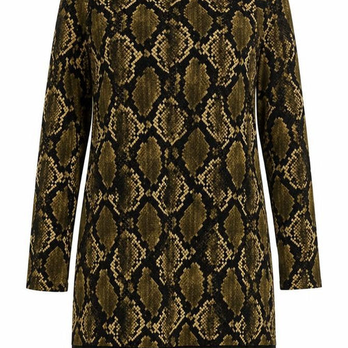 Michael Kors Women's L Brown Animal Print Dress