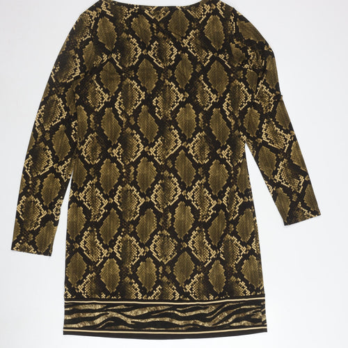 Michael Kors Women's L Brown Animal Print Dress