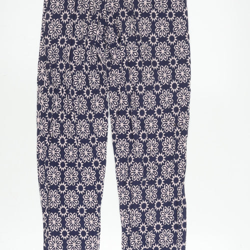 s.Oliver Women's Blue Floral Jogger Trousers - Size 8