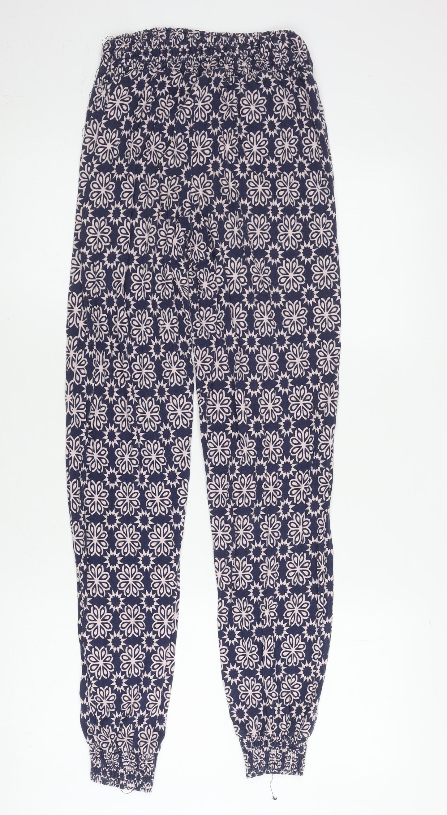 s.Oliver Women's Blue Floral Jogger Trousers - Size 8