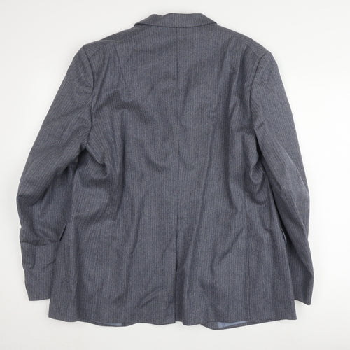 Dunn & Co. Men's Grey Wool Blazer 44 Short Striped