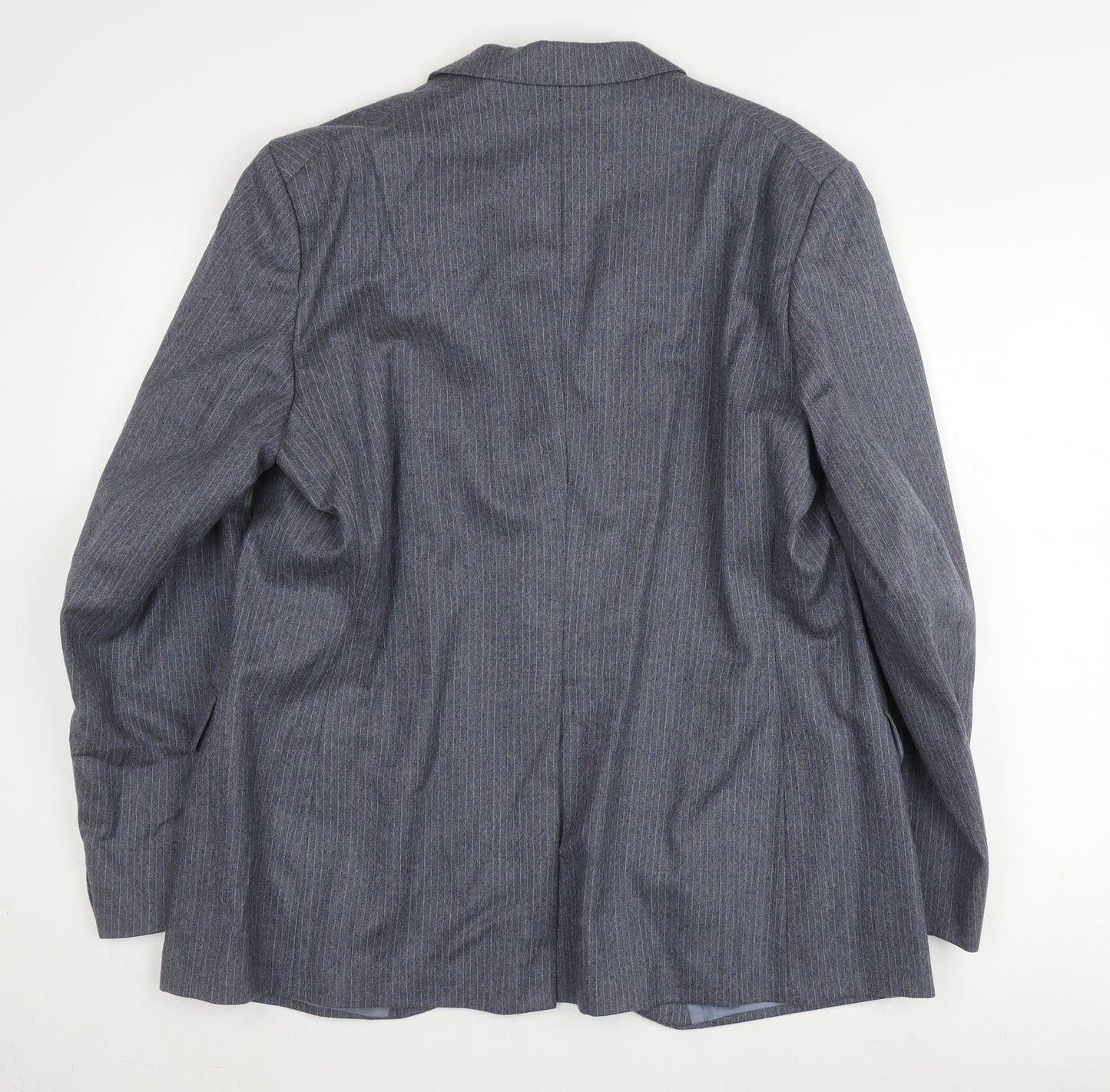 Dunn & Co. Men's Grey Wool Blazer 44 Short Striped