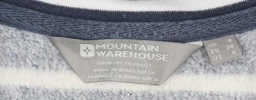 Mountain Warehouse Women's Blue Striped Pullover Sweatshirt Size 8
