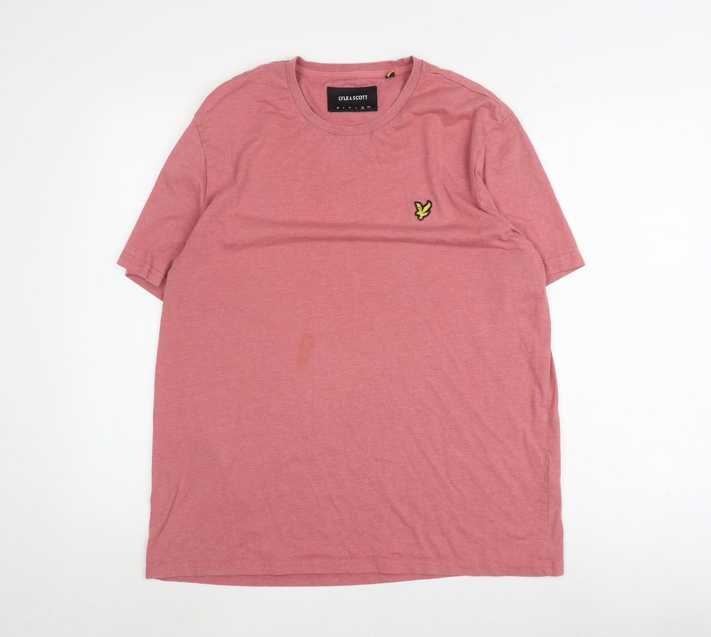Lyle & Scott Pink Crew Neck T-Shirt for Men XL