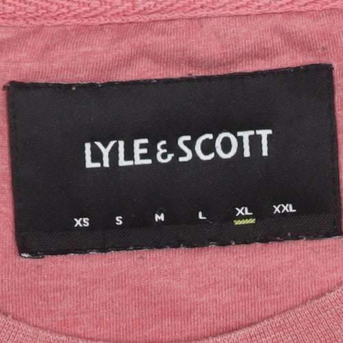 Lyle & Scott Pink Crew Neck T-Shirt for Men XL
