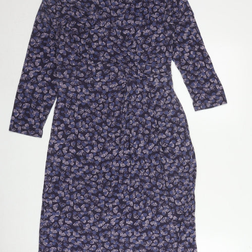 White Stuff Women's Blue Floral Dress, Size 12