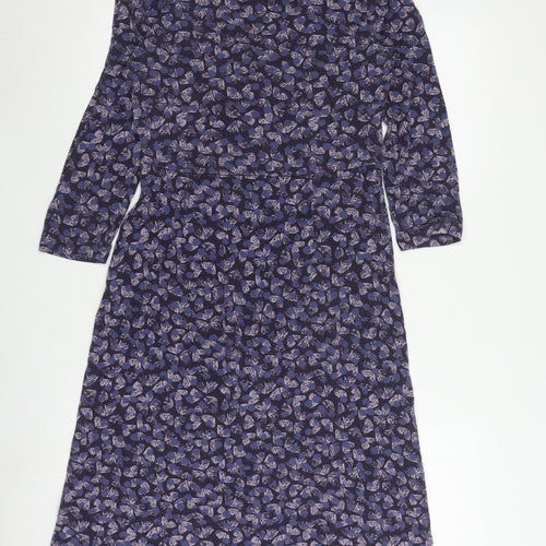 White Stuff Women's Blue Floral Dress, Size 12