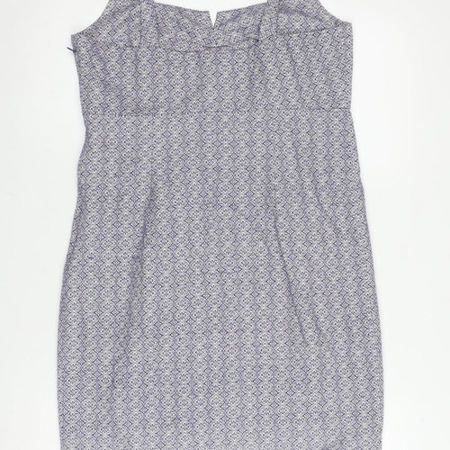 Noa Noa Women's Blue Sleeveless Geometric Dress M