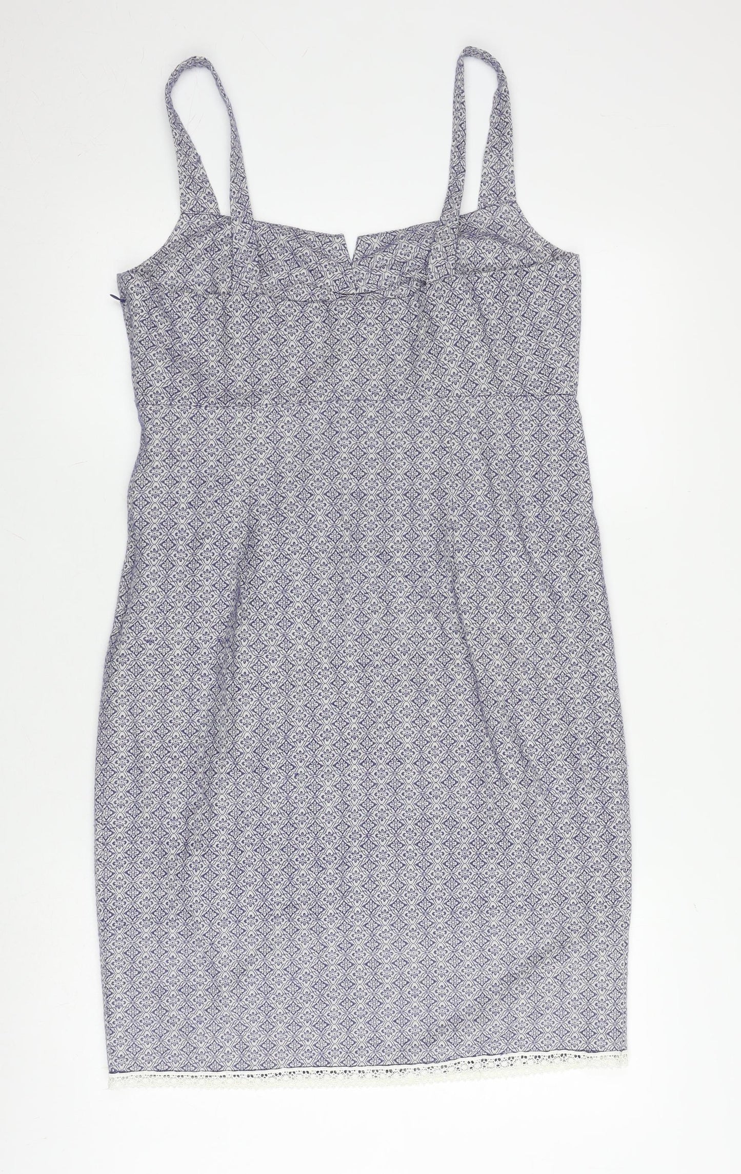 Noa Noa Women's Blue Sleeveless Geometric Dress M