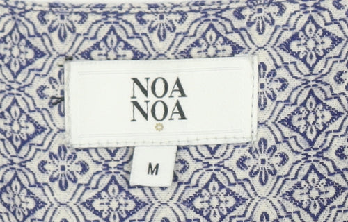 Noa Noa Women's Blue Sleeveless Geometric Dress M