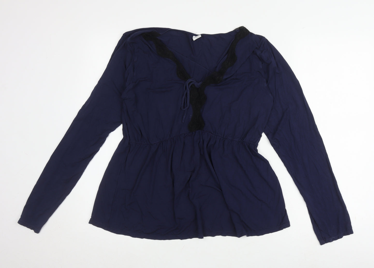 Hush Women's Blue XL Long Sleeve Tunic Blouse