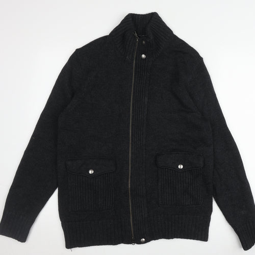 Banana Republic Men's Black Wool Knit Jacket Medium