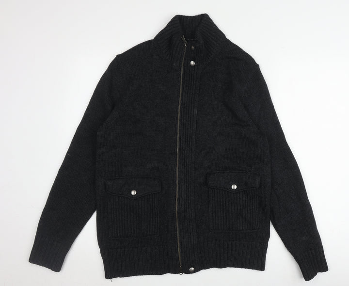 Banana Republic Men's Black Wool Knit Jacket Medium