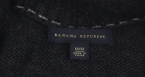 Banana Republic Men's Black Wool Knit Jacket Medium