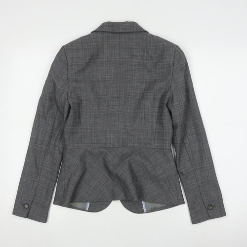 Banana Republic Women's Grey Blazer, Size 2, Check Pattern