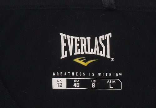 Everlast Women's Black T-Shirt Size 12 Classic Fit
