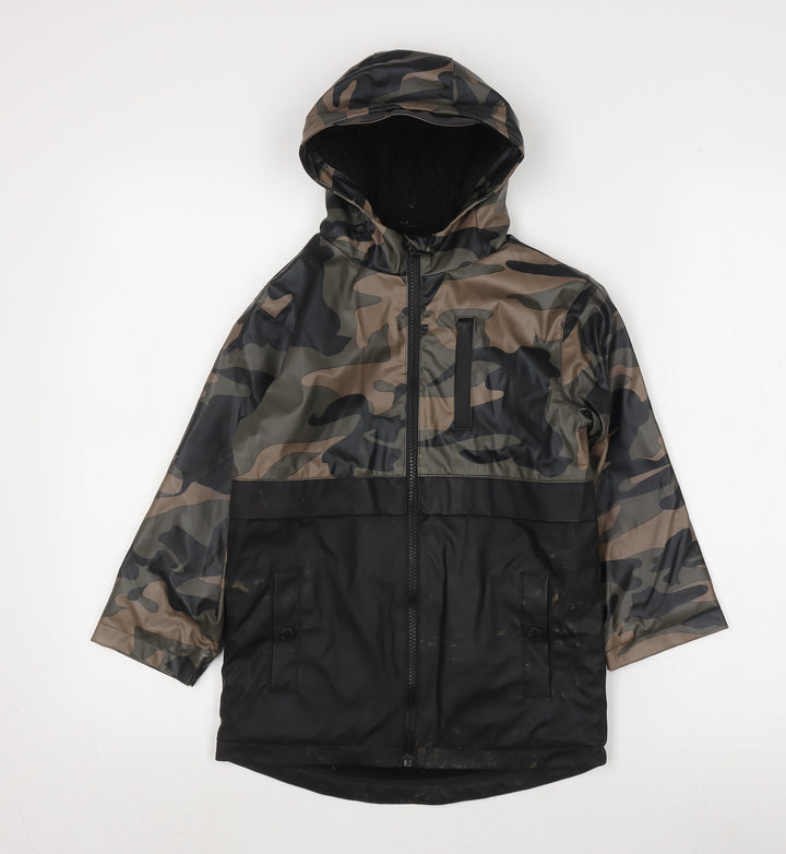 Firetrap Boys Black Camouflage Hooded Jacket 5-6 Years