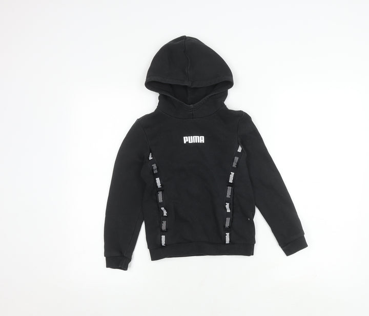 Puma Boys Black Pullover Hoodie - 7-8 Years