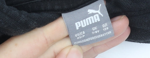 Puma Boys Black Pullover Hoodie - 7-8 Years