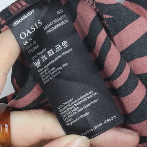 Oasis Women's Pink Halter Blouse Size 14