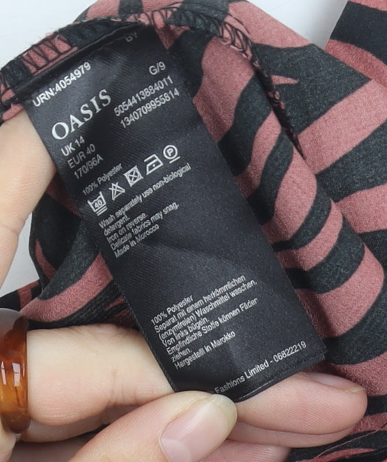 Oasis Women's Pink Halter Blouse Size 14