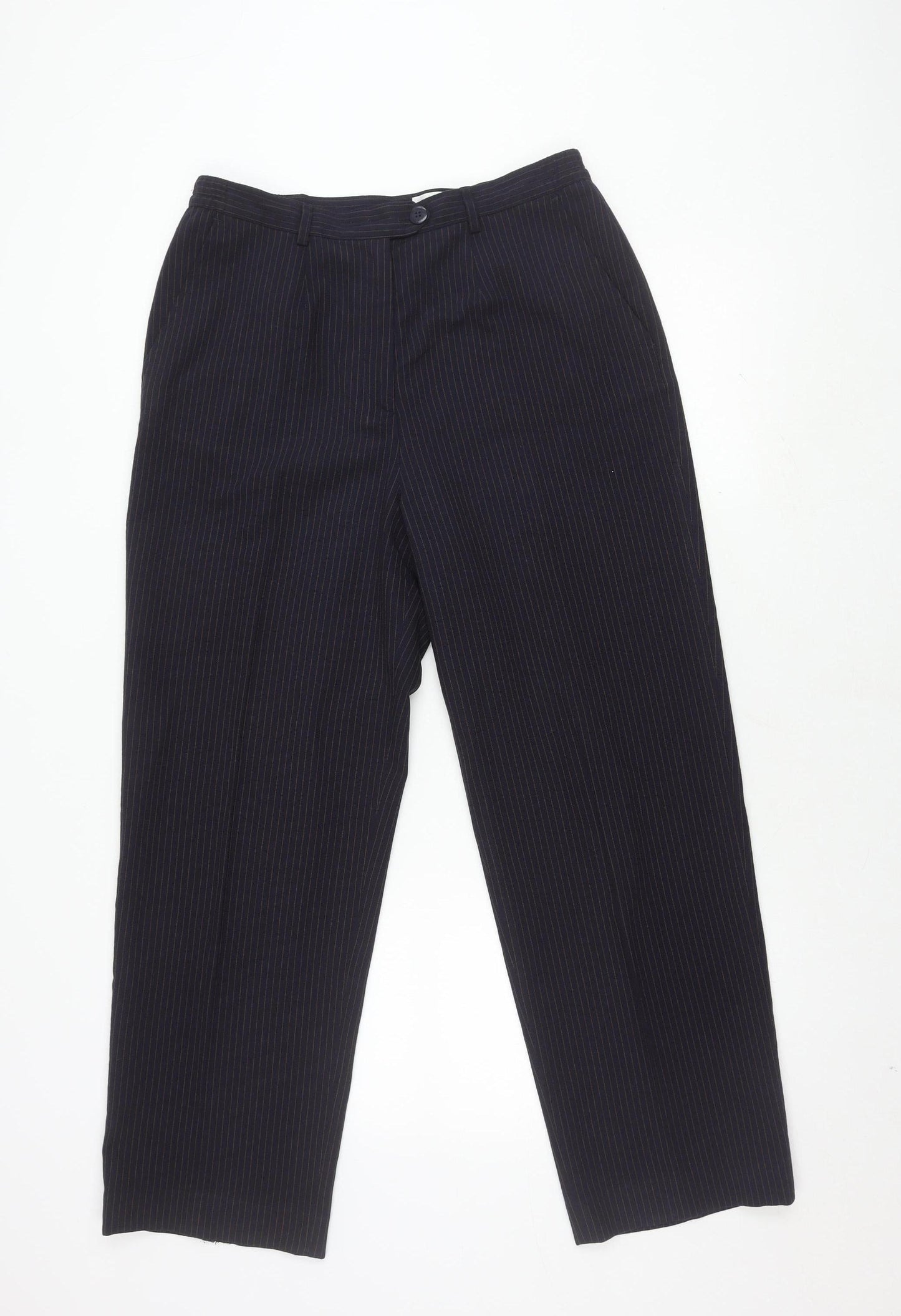One Up Golf Women's Black Pinstripe Trousers Size 14