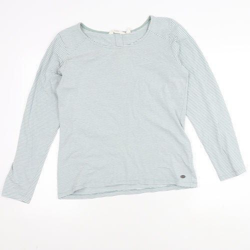 Trespass Women's Green Striped Long Sleeve Top L