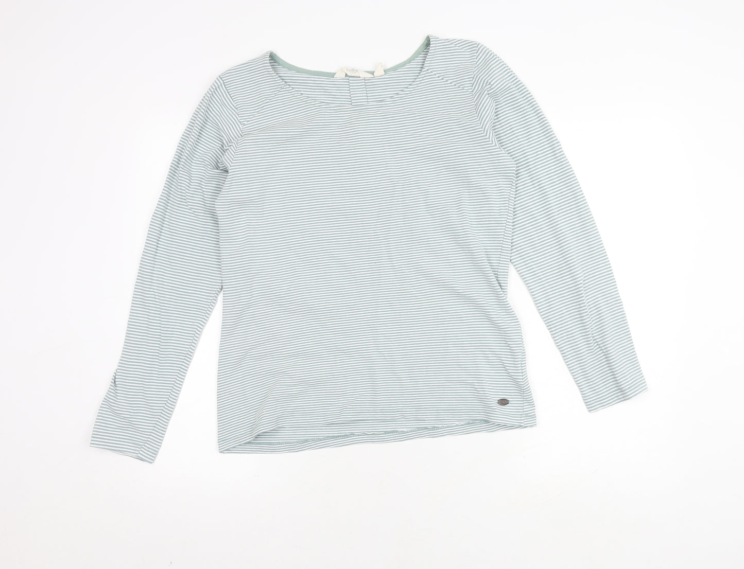 Trespass Women's Green Striped Long Sleeve Top L