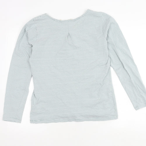 Trespass Women's Green Striped Long Sleeve Top L