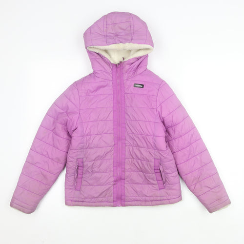 Trespass Girls Purple Puffer Jacket 9-10 Years - Winter Warm
