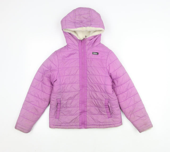 Trespass Girls Purple Puffer Jacket 9-10 Years - Winter Warm